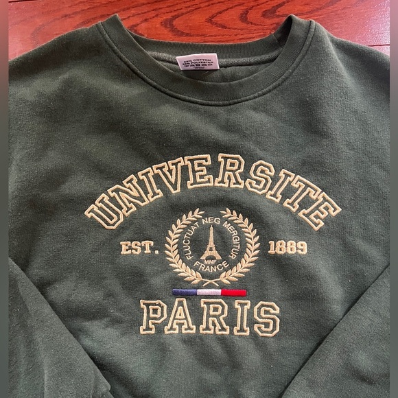 Vintage Universite of Paris France MNF crewneck, green Size Small - Picture 2 of 7